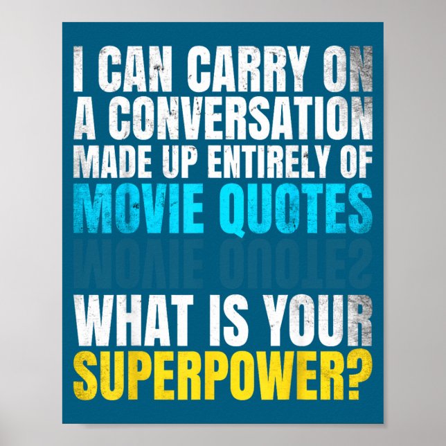 Rolig Superwer. Konversation Om Filmcitat. Och  Poster (Framsidan)