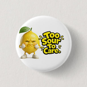 Rolig Sur Citron Pin Knapp Söt Ilsken Citron Dål