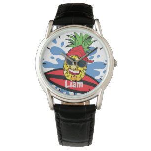 Rolig Surfande Ananas Armbandsur