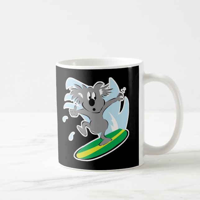 rolig surfande koalabjörn kaffemugg (Höger)