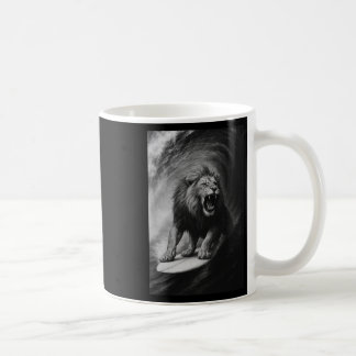 Rolig Surfande Lejon Selfie På Surfbräda Safari An Kaffemugg