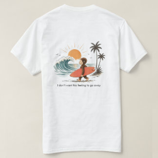 Rolig surfande strand T-Shirt