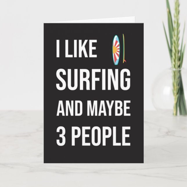 Rolig Surfingkort Humor Humoristisk Surfbräda Surf Kort (Framsida)
