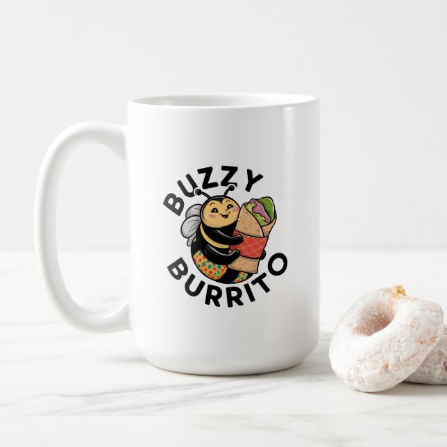 Rolig surrig burrito -bi  kaffemugg (Med munk)