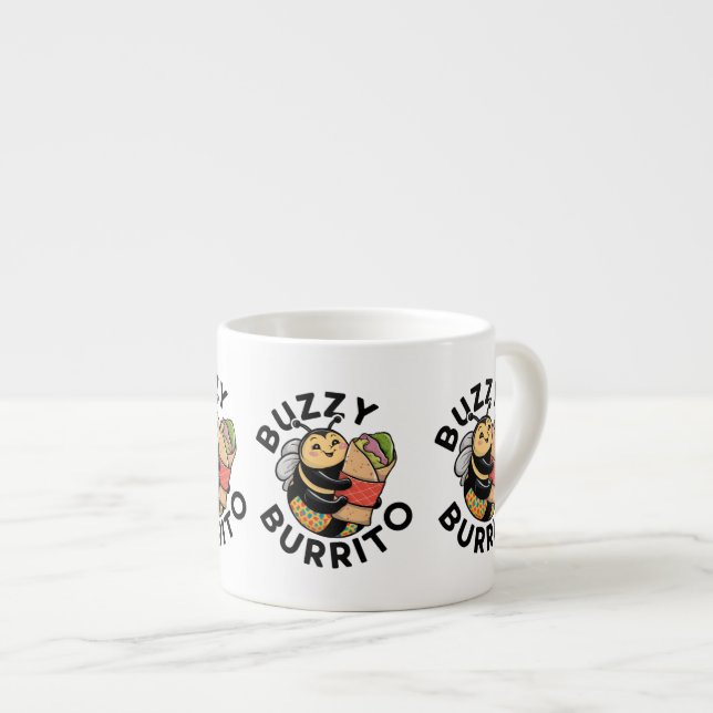 Rolig surrig burrito-bin espressomugg (Framsida höger)