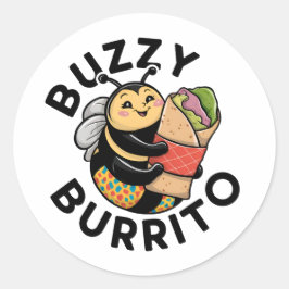 Rolig surrig burrito-bin runt klistermärke