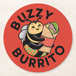 Rolig surrig burrito-bin underlägg papper rund