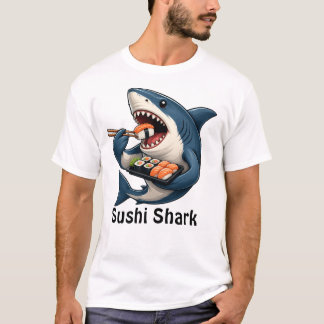 Rolig Sushi Haj T-Shirt