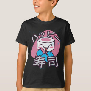 Rolig Sushi Mästare Tecknad Design T Shirt
