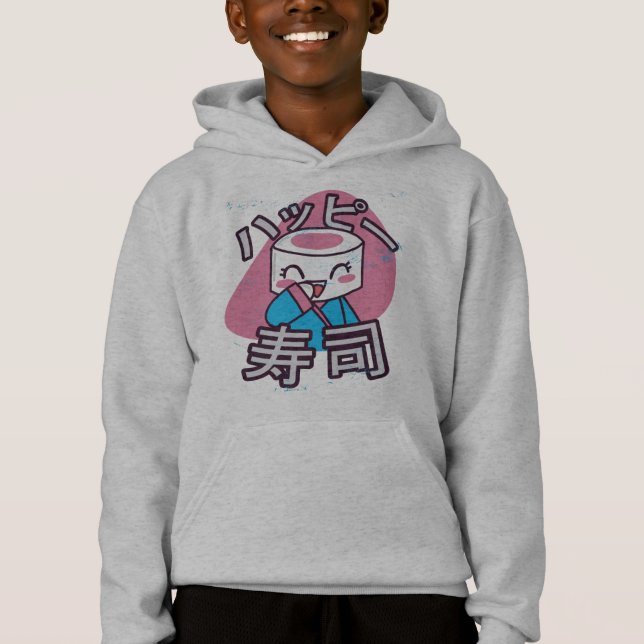 Rolig Sushi Mästare Tecknad Design T Shirt (Framsida)