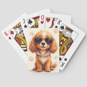 Rolig Sussex Spaniel Kawaii Hund Casinokort