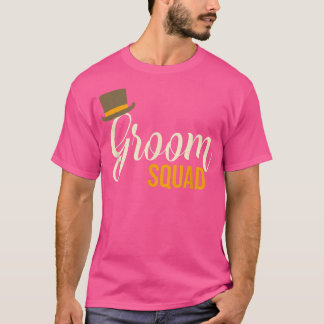 Rolig Svägerska Fest Brudgum Squad Stag Bröllop De T Shirt