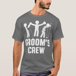 Rolig Svägerskafest Brudgum Crew Bröllopsfest Män T Shirt