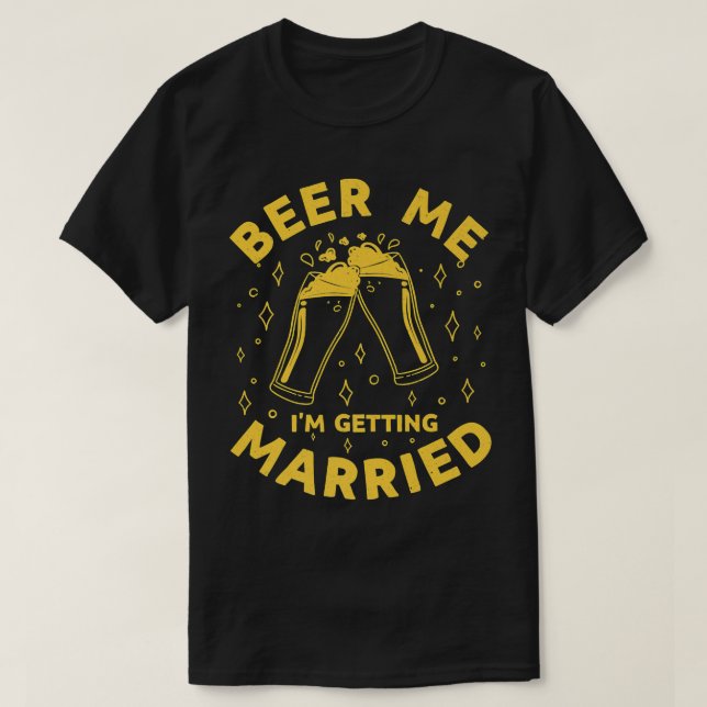 Rolig Svägerskafest Öl Mig Jag Giftar Mig T Shirt (Design framsida)