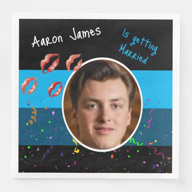 Rolig Svägerskan Möhippa Bröllop Brudgum Aktivitet Pappersservett (Framsida)