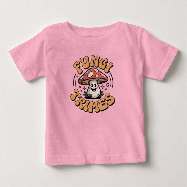 Rolig Svamp Trimes Baby T-Shirt | Söt Present  (Framsida)