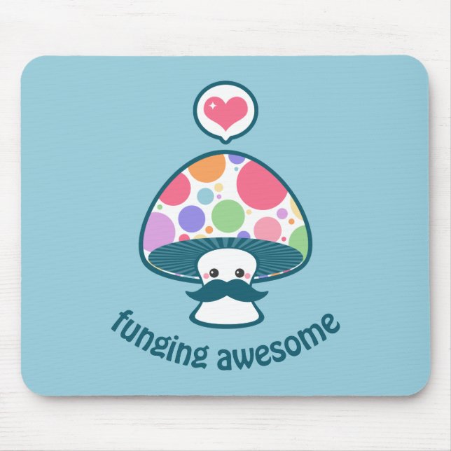 Rolig svampchampinjonvits musmatta (Framsidan)