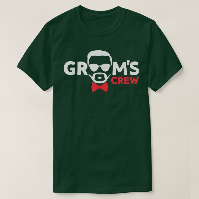 Rolig Svärmannafest Brudgum Crew Svatts Bröllopsfe T Shirt (Design framsida)