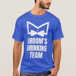 Rolig Svärmannafest Brudgummen Dricker Team Bröllo T Shirt