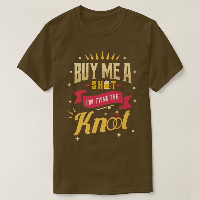 Rolig Svärmannafest Shotglas Brudgum Brudgummens V T Shirt (Design framsida)