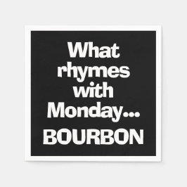 Rolig svart bourboncocktail pappersservett