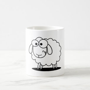 Rolig „svart en vitlamb", kaffemugg