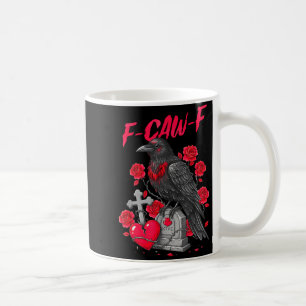Rolig svart fågel F-caw-f Anti Alla hjärtans dag S Kaffemugg