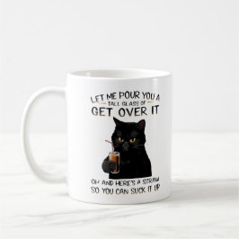 Rolig svart katt attityd design Klassisk mugg, 11 Kaffemugg