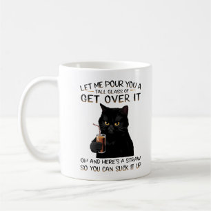 Rolig svart katt attityd design Klassisk mugg, 11 Kaffemugg