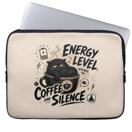 Rolig svart katt introvert laptopfodral laptop fodral