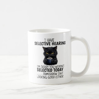 Rolig Svart Katt Minimalistisk Modern Medarbetarhu Kaffemugg