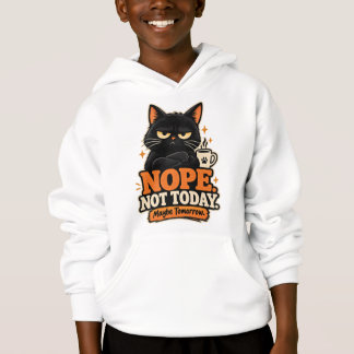 Rolig svart katt Nej inte idag Kanske imorgon T Shirt