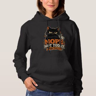 Rolig svart katt Nej inte idag Kanske imorgon T Shirt
