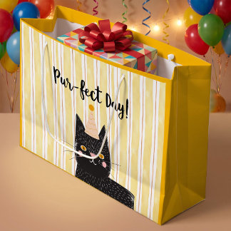 Rolig svart katt Perfekta dagen