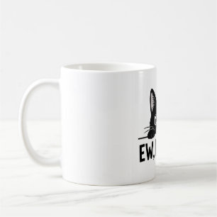 Rolig Svart Katt "Usch, Människor." Kaffe Mugg S
