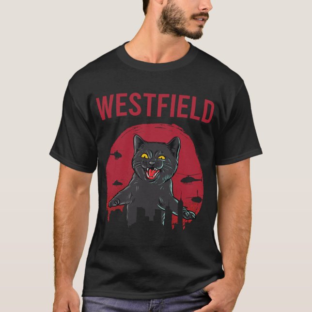 Rolig svart katt Westfield T Shirt (Framsida)