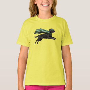 Rolig svart labrador superhjälte barn t-shirt