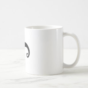 Rolig svart mustasch- eller Moustachestil Kaffemugg
