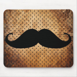 Rolig svart mustasch musmatta