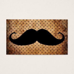 Rolig svart mustasch visitkort