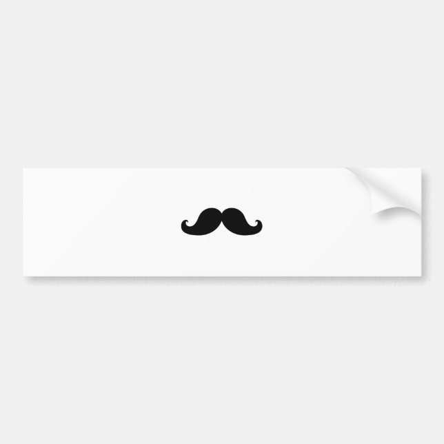 Rolig svart mustaschhumor bildekal (Framsidan)