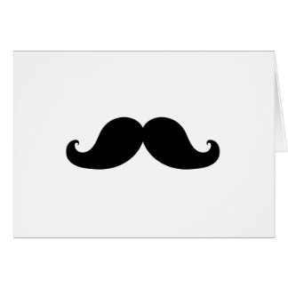 Rolig svart mustaschhumor hälsningskort