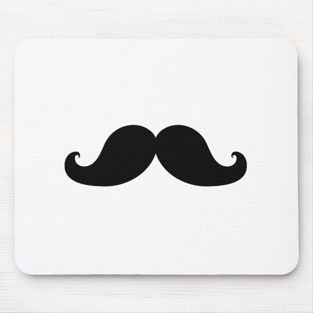 Rolig svart mustaschhumor musmatta (Framsidan)