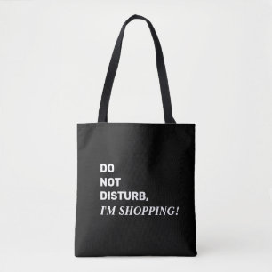 Rolig svart och vit t-shirt väska