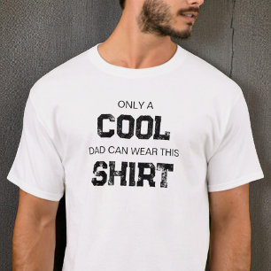 Rolig svart och vit typografi-citat Cool Pappa T Shirt