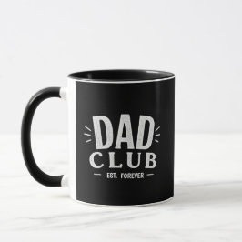 Rolig Svart Pappa Klubb Mugg | Cool Pappa Kaffe Mu