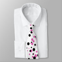 Rolig svart rosa konfettipolka dots på vit