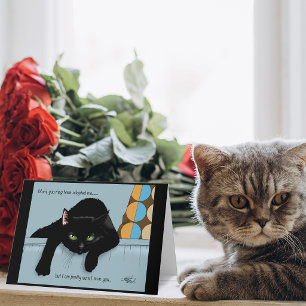 Rolig Svart Söt Bästa Kattmamma Mors Dag Kort