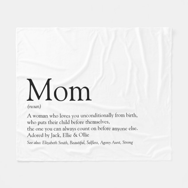 Rolig svart-vit definition av mamma fleecefilt (Framsidan (Horisontell))