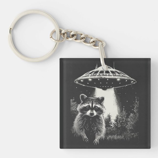 Rolig svart-vit rymdvask-UFO (Framsidan)